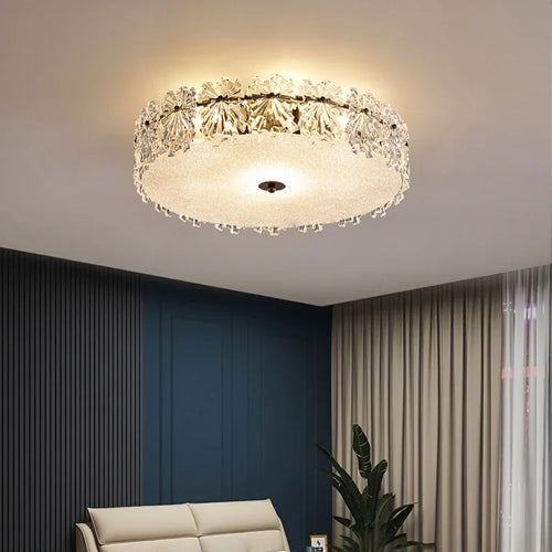 plafonnier led en verre cristal design minimaliste pour intérieur élégant - vue 4 sur 13