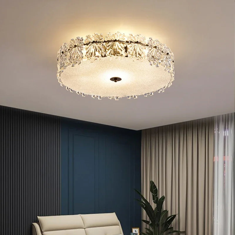 plafonnier led en verre cristal design minimaliste pour intérieur élégant - vue 3 sur 13