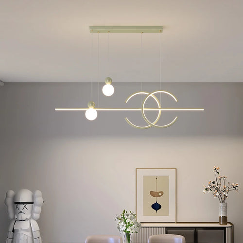 lustre style nordique moderne simple décoration crème millet - vue 5 sur 11
