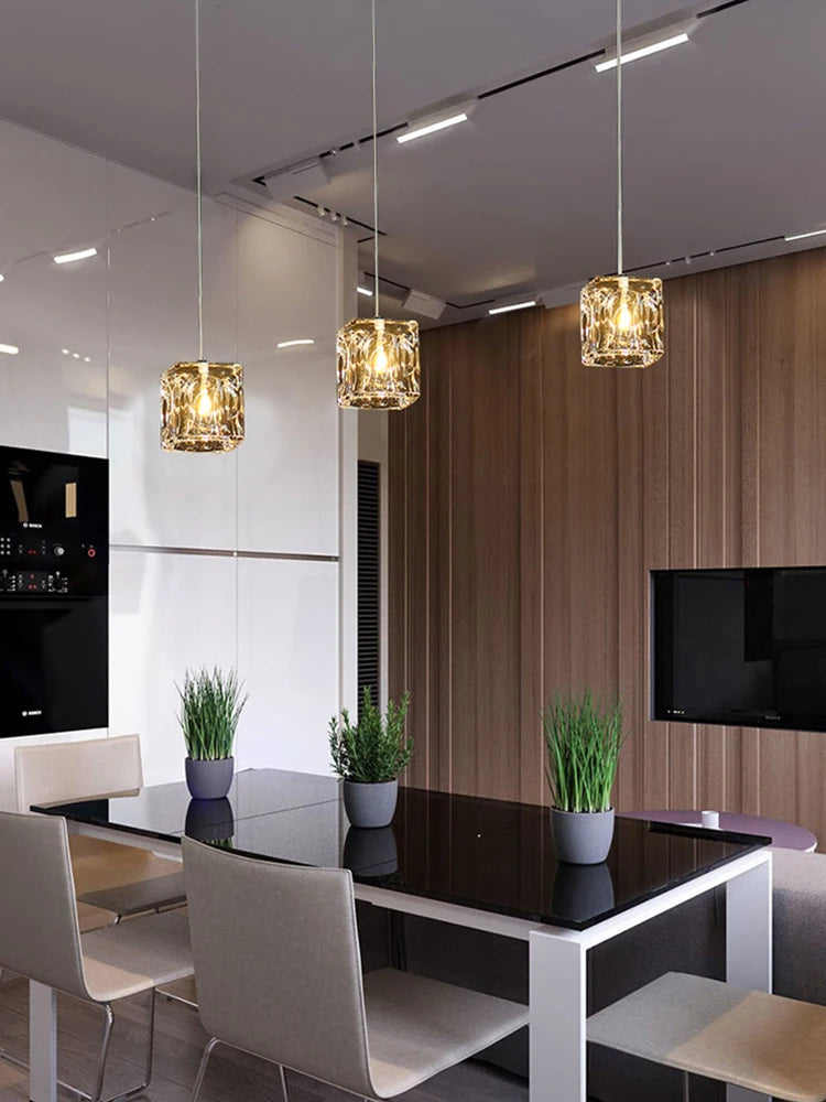 lustre moderne en cristal pour illumination intérieure élégante - vue 3 sur 12