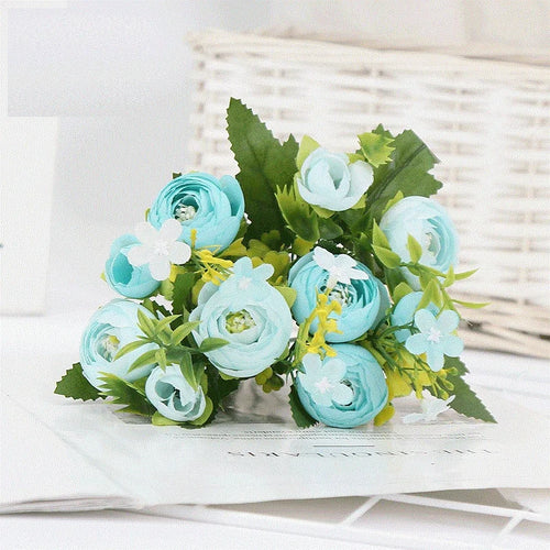 bouquet de roses artificielles en soie pour décoration élégante - vue 10 sur 10