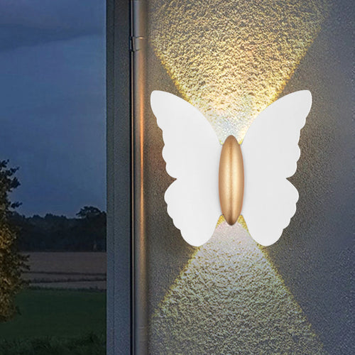 Appliques murales LED modernes 12W IP65 applique murale en métal LED lumières en aluminium LED applique murale papillon blanc LED pour ampoules LED - vue 9 sur 8