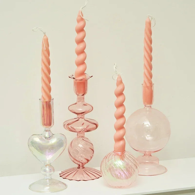 bougeoirs décoratifs en verre pour mariage et décoration intérieure - vue 5 sur 32