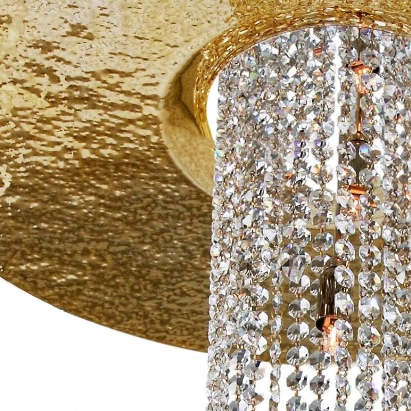 lustre en cristal moderne pour villa de luxe led - vue 6 sur 8