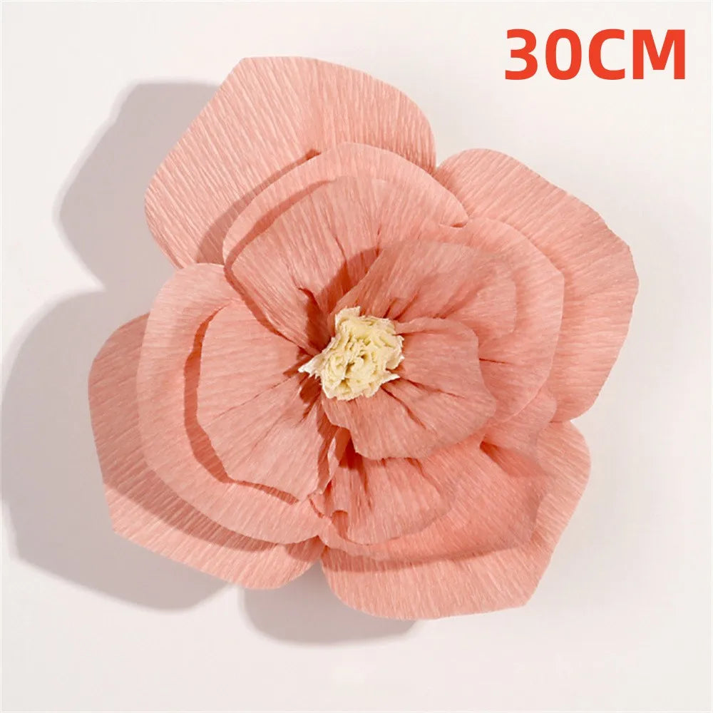 décoration de fête grande fleur en papier rouge pour événements festifs - vue 7 sur 14