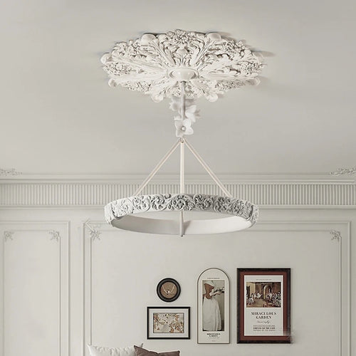 Aipaite Modern Faux Sculpture Round Chandelier is an indoor light fixture for living room, study and bedroom - vue 7 sur 22