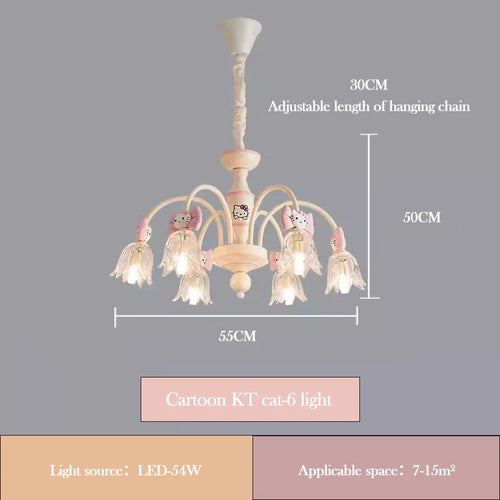 lustre créatif mignon pour chambre de princesse enfant - vue 8 sur 8
