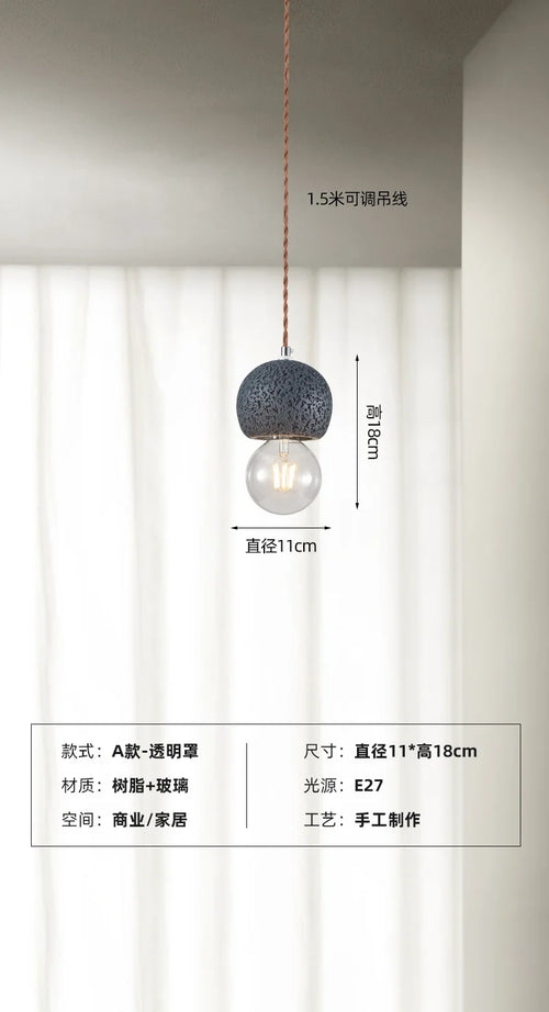 suspension wabi-sabi design luminaire nordique créatif pour intérieur - vue 13 sur 12