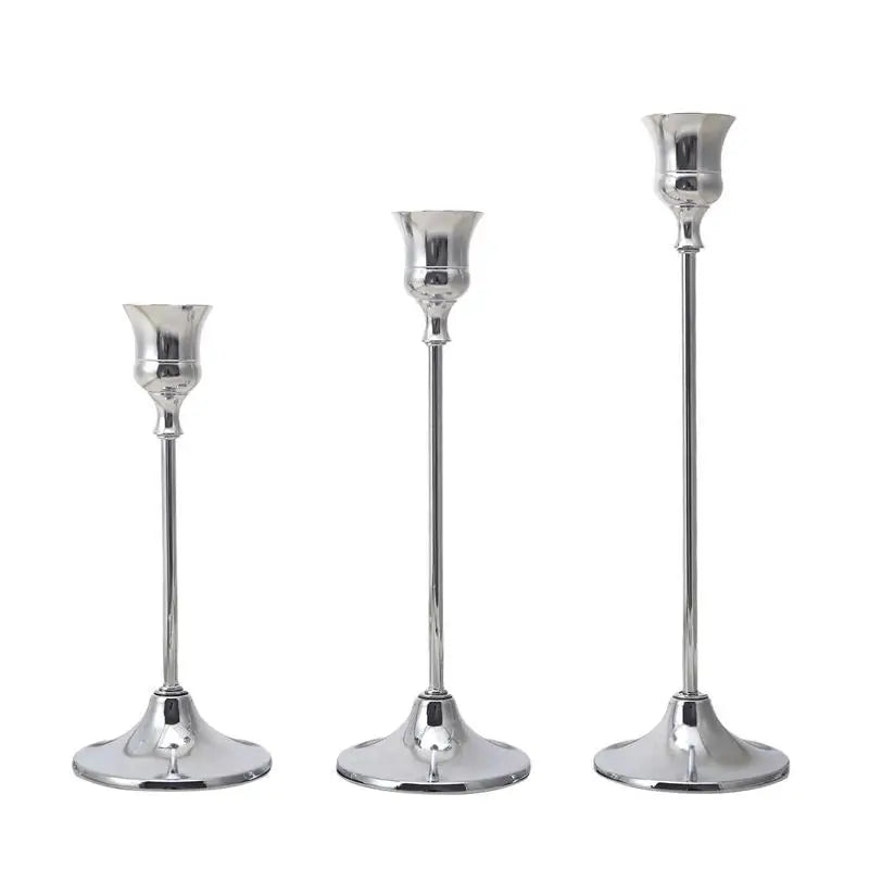 kit de bougeoirs en laiton doré pour décorations festives - vue 19 sur 26