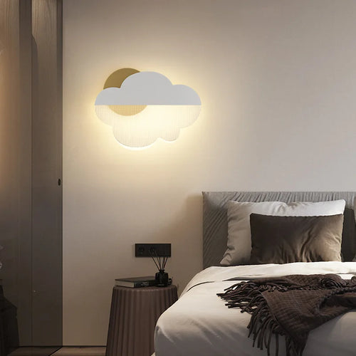 applique murale led en acrylique forme nuage décoration d'ambiance - vue 2 sur 7