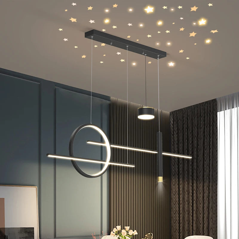 style nordique suspension led lumières luminaria abajur - vue 4 sur 18