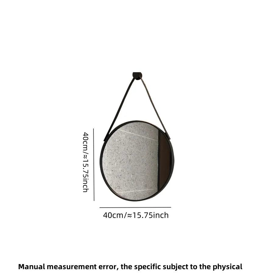 miroir rond doré mural pour salle de bain et coiffure - vue 16 sur 18
