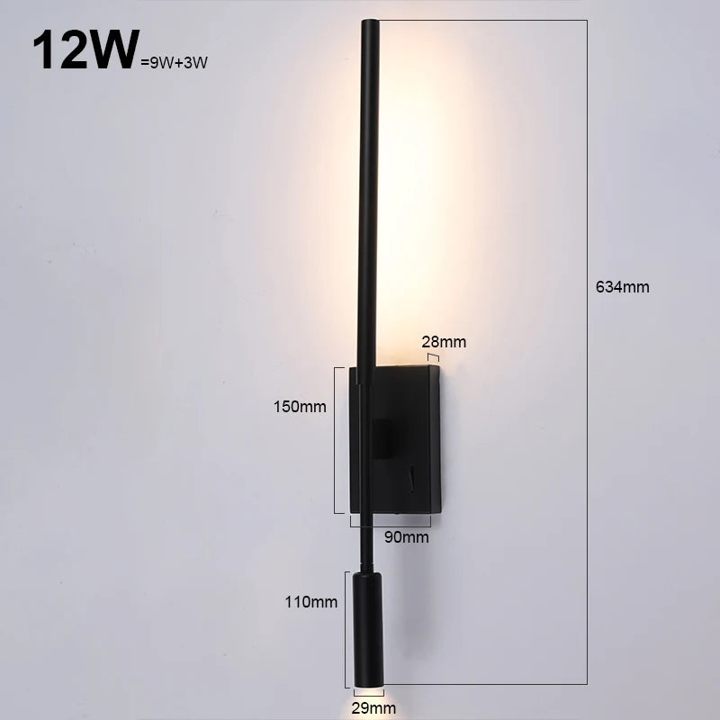 applique led moderne pour décoration canapé - vue 8 sur 9