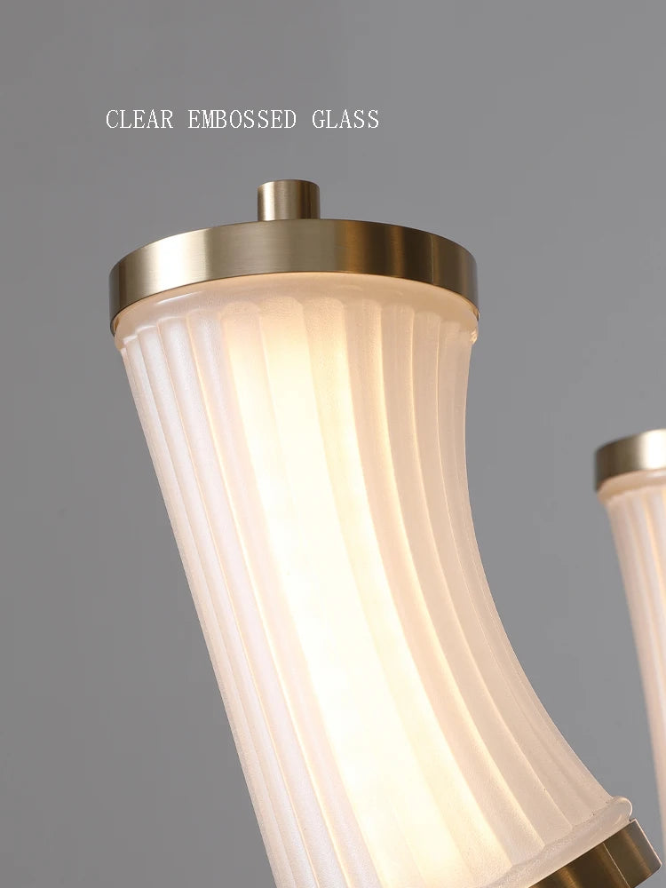 lustre led en verre design moderne de luxe - vue 6 sur 13