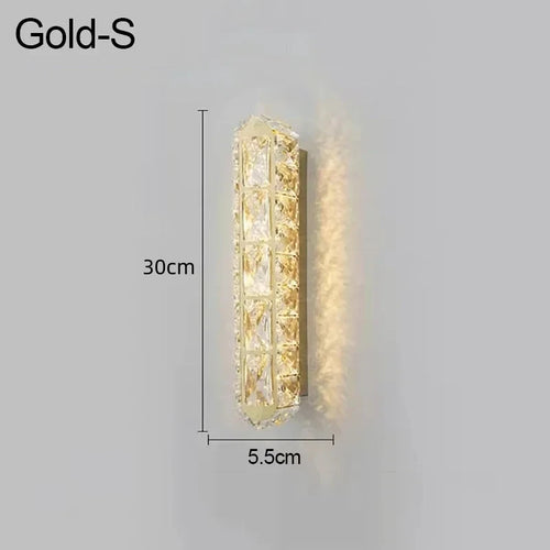 applique murale led ovale en cristal pour décoration intérieure