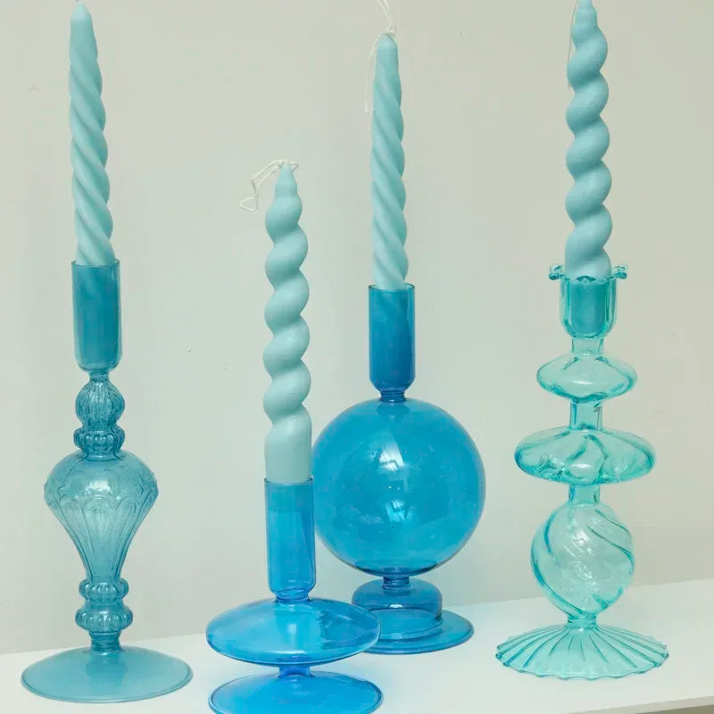 bougeoirs décoratifs en verre pour mariage et décoration intérieure - vue 4 sur 32