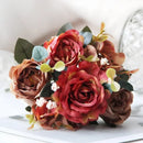 bouquet de pivoines roses en soie pour décoration intérieure