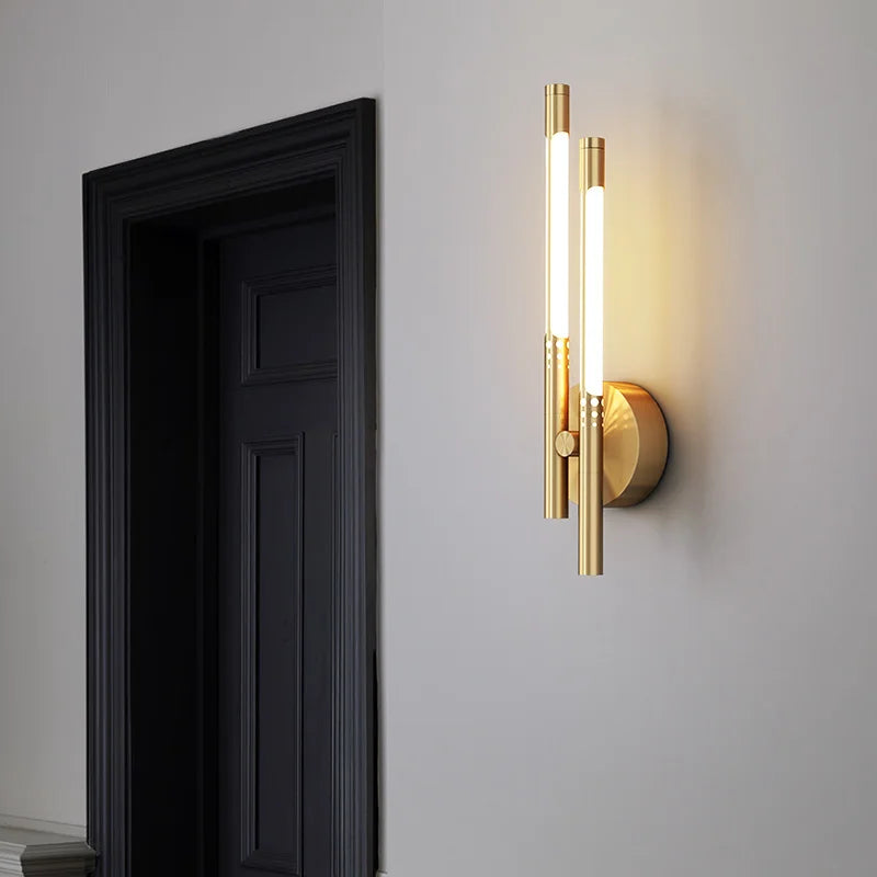 applique murale led design moderne en cuivre pour intérieur décoratif - vue 2 sur 12