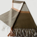 plaid laine jacquard franges motif raye salon voyage