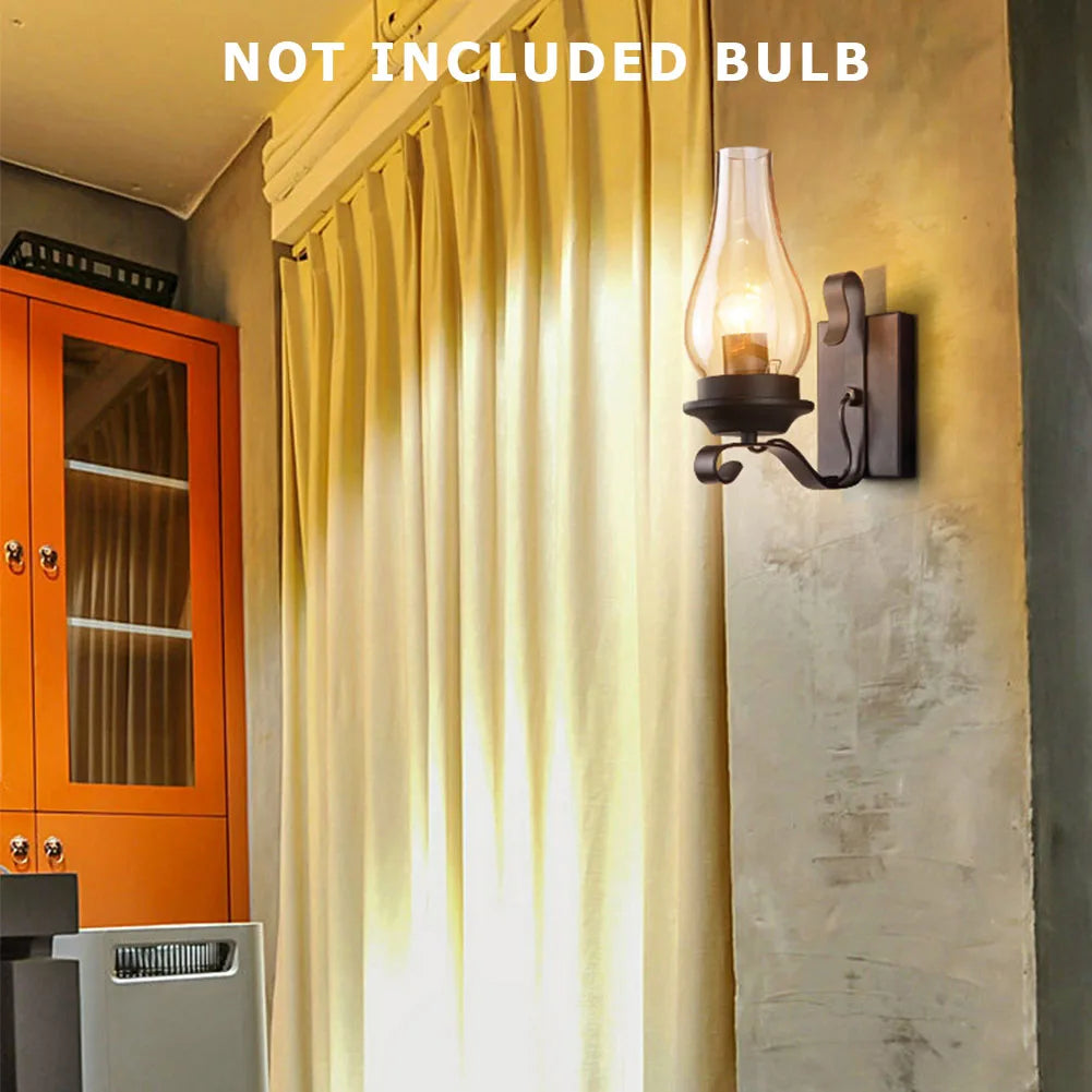 Applique murale fer rétro industriel Led loft nuit - vue 5 sur 6