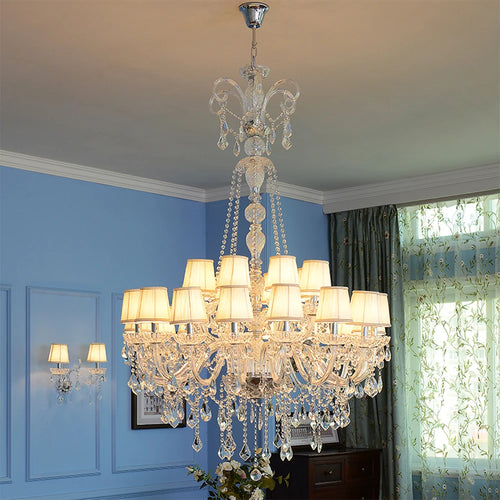 lustre en cristal à led design nordique pour un éclairage élégant - vue 2 sur 8