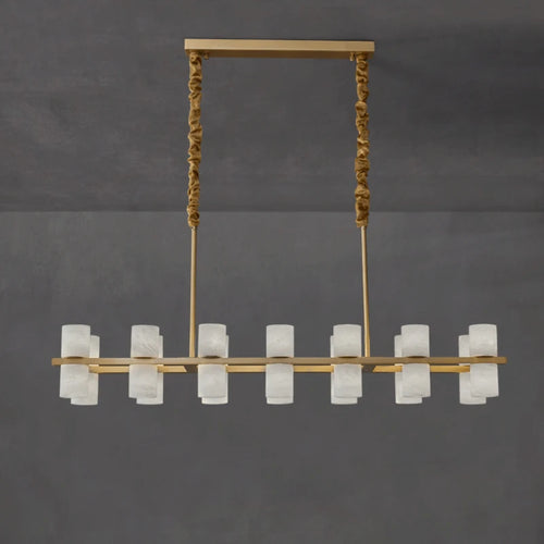 suspension postmoderne en cuivre et marbre design minimaliste - vue 2 sur 12