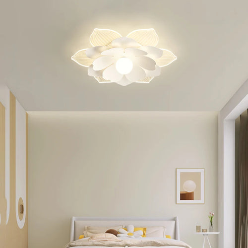 plafonnier moderne à fleurs en pétales pour décoration intérieure - vue 4 sur 10