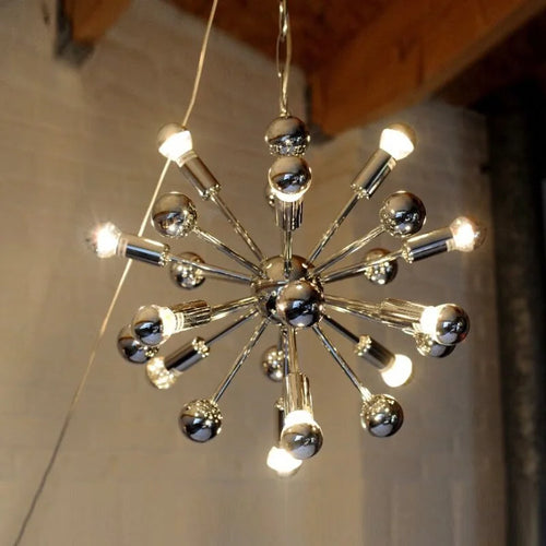 lustre vintage médiéval atomique pour table suspendue - vue 3 sur 6