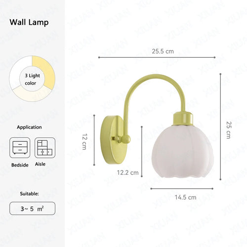 lustre européen en verre de citrouille éclairage led pour intérieur - vue 9 sur 10