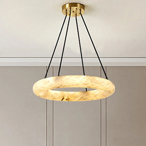 lustre en marbre naturel espagnol pour hôtel luxueux - vue 4 sur 8