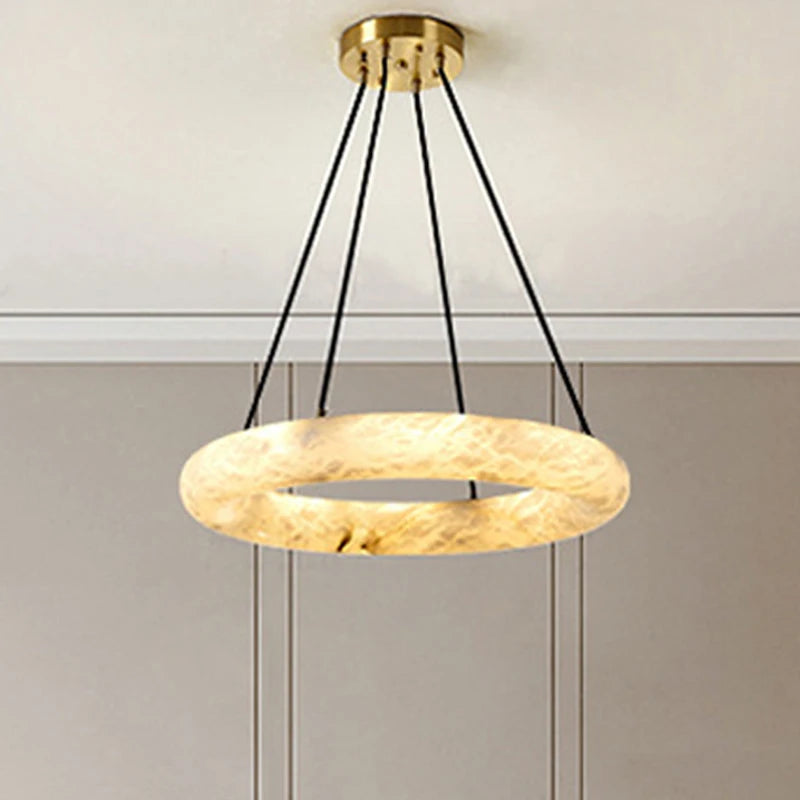 lustre en marbre naturel espagnol pour hôtel luxueux - vue 3 sur 8
