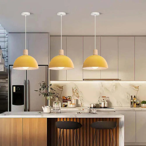 Moderne Bois LED Suspension Lumière Nordique Cuisine Décor À La Maison Suspension Restaurant Plafond Lustre Lustre Chambre Luminaires - vue 5 sur 13
