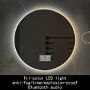 miroir rond avec rétroéclairage réglable et antibuée décoratif