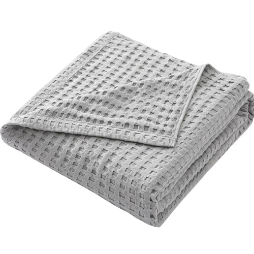 Plaid coton gaufré léger doux couvre lit salon