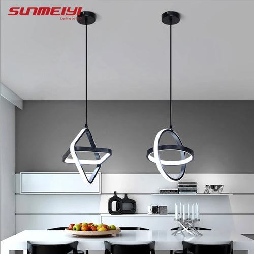suspension moderne à led design simple et élégant - vue 2 sur 10