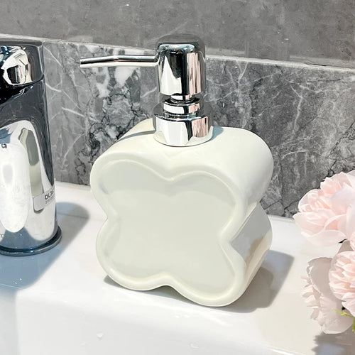 bouteille en céramique créative en forme de fleur pour gel et savon - vue 11 sur 10