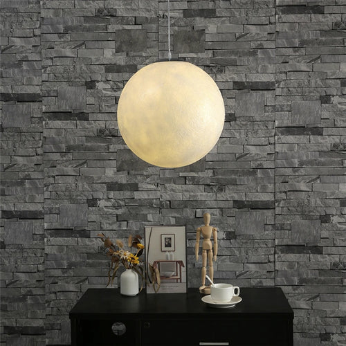 suspension LED en forme de lune design nordique moderne - vue 3 sur 7