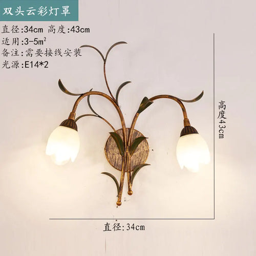 applique murale à led rétro avec fleurs pour décoration élégante - vue 12 sur 12