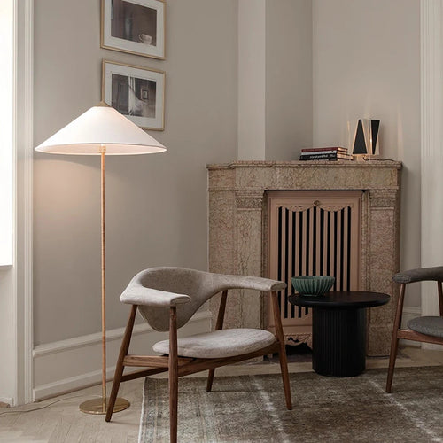 lampadaire led moderne nordique tissé à la main en bambou rotin - vue 5 sur 8