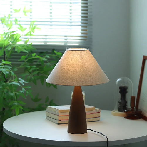 ZK50 rétro en bois massif chambre chevet salon lampe de Table chambre étude atmosphère veilleuse Imitation peau de mouton abat-jour - vue 3 sur 7