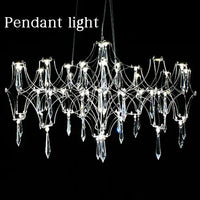 lustre cube d'eau en cristal pour décoration intérieure élégante