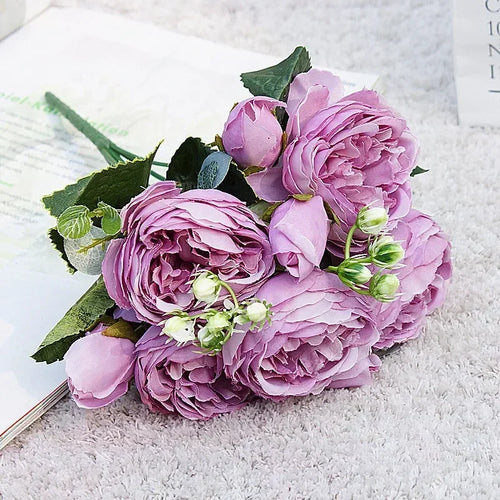 petit bouquet de fleurs artificielles pour décorations printanières et festives - vue 8 sur 34