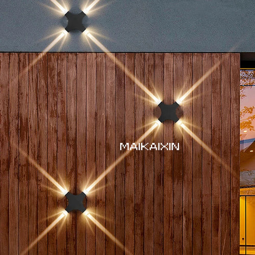 Décorer les applique murale LED à faisceau linéaire en aluminium COB lumière extérieure 6W 12W étanche IP65 appliques de porche haut et bas AC110 220V - vue 8 sur 8