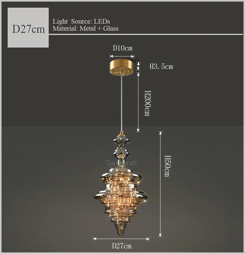 lustre de luxe en verre et laiton éclairage décoratif starlight - vue 9 sur 10