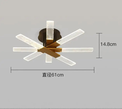 plafonnier led design en acrylique pour intérieur élégant - vue 10 sur 9