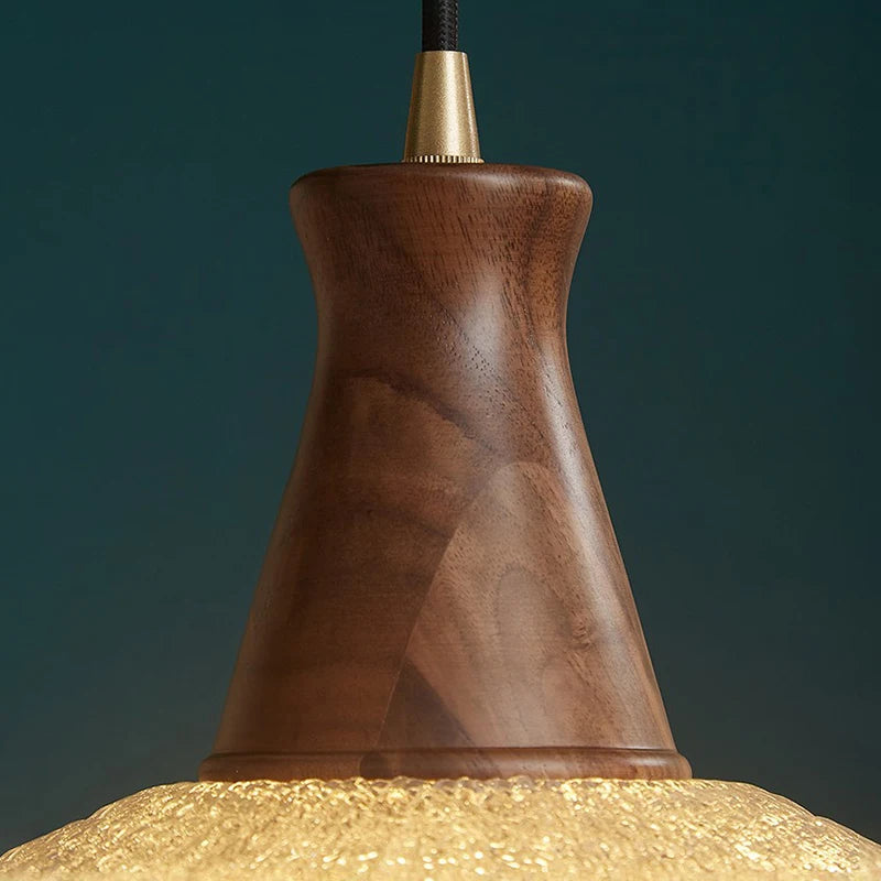 lustre suspension en laiton et verre pour décoration intérieure - vue 4 sur 8