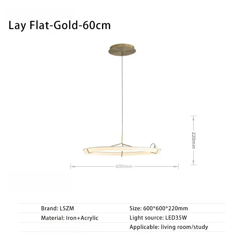 lustre nordique design suspension décorative en acrylique LED - vue 16 sur 18