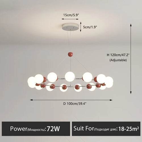 lustre suspendu éclairage décoratif moderne pour la maison - vue 13 sur 21