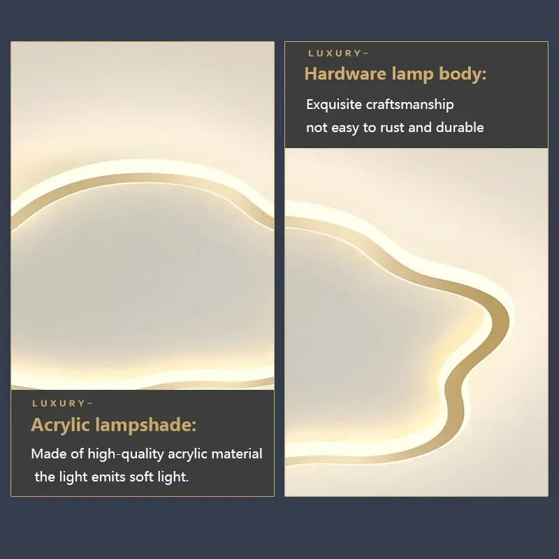 Plafonnier moderne à LEDs pour salon salle à manger chambre d'enfants balcon nuages créatifs - vue 6 sur 18