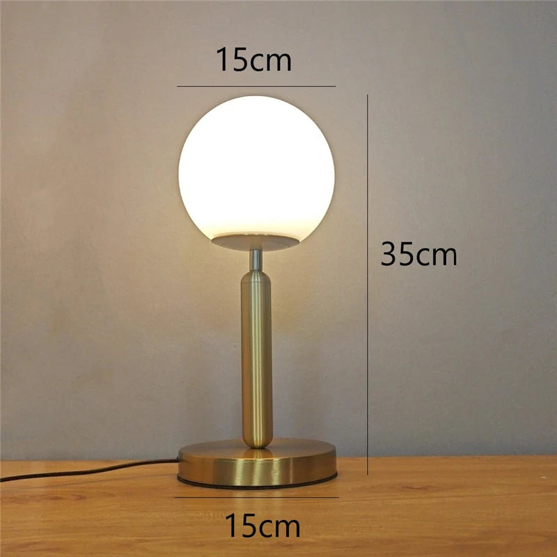 lampe de table moderne créative en verre led nordique - vue 6 sur 7